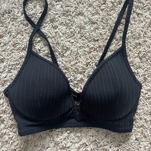 Target Black Bikini Swimwear Ribbed Minimalist Design